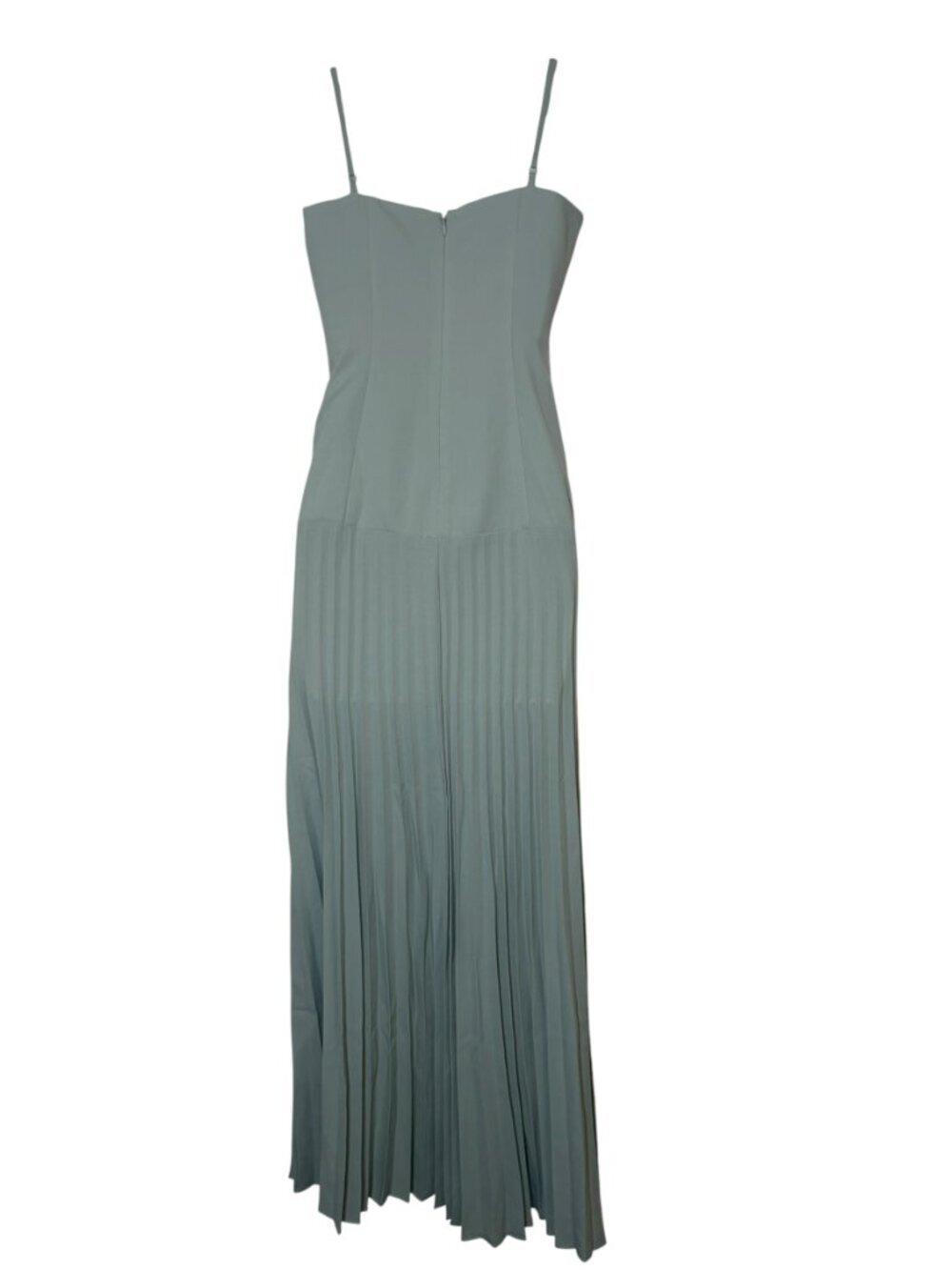 Kourt Zephyra Sage Green Pleated Maxi Dress NWT Size 0 - Picture 5 of 7